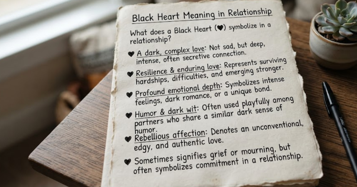 Black Heart Meaning in Relationship: What It Really Symbolizes