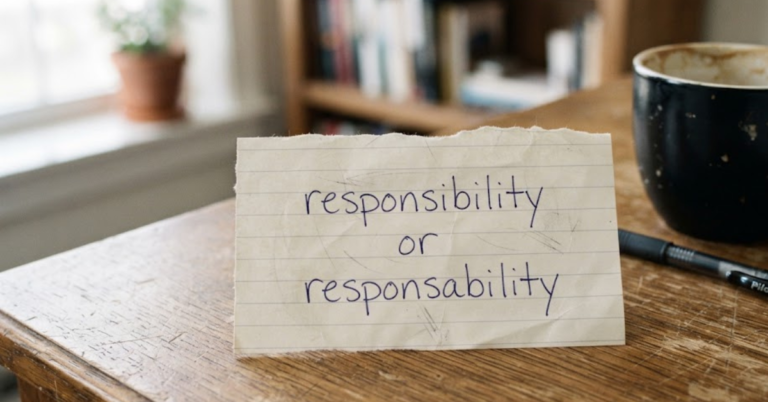 Responsibility or Responsability: Which Spelling Is Correct?